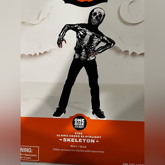 HALLOWEEN 💀Kids Skeleton Zombie Costume - Black & White - Picture 3 of 10